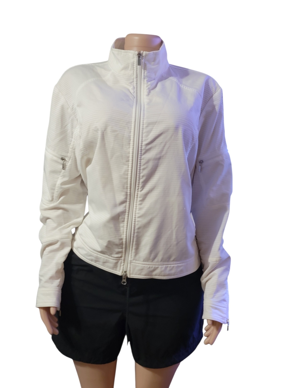 Nike White Women's Full-Zip Performance Jacket